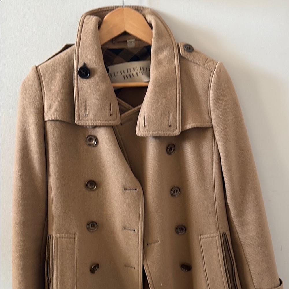 Burberry Brit Tan Double-Breasted Coat